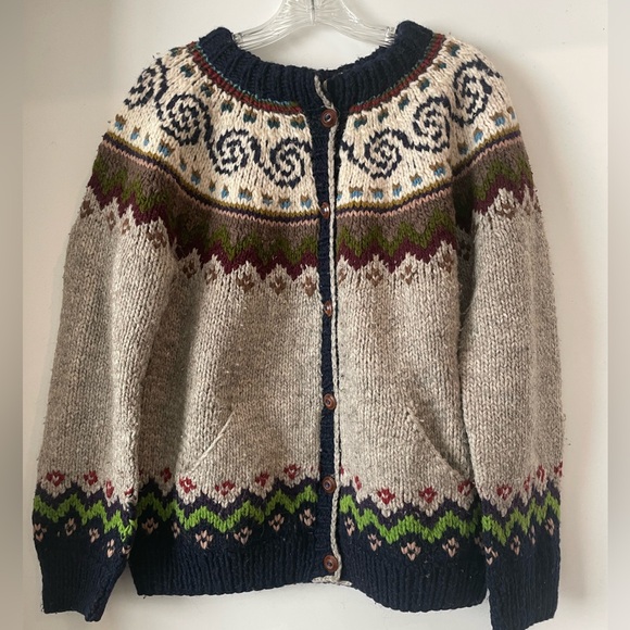 Sisandina Sweaters - Vintage Handmade Sisandina 100% Natural Wool Sweater